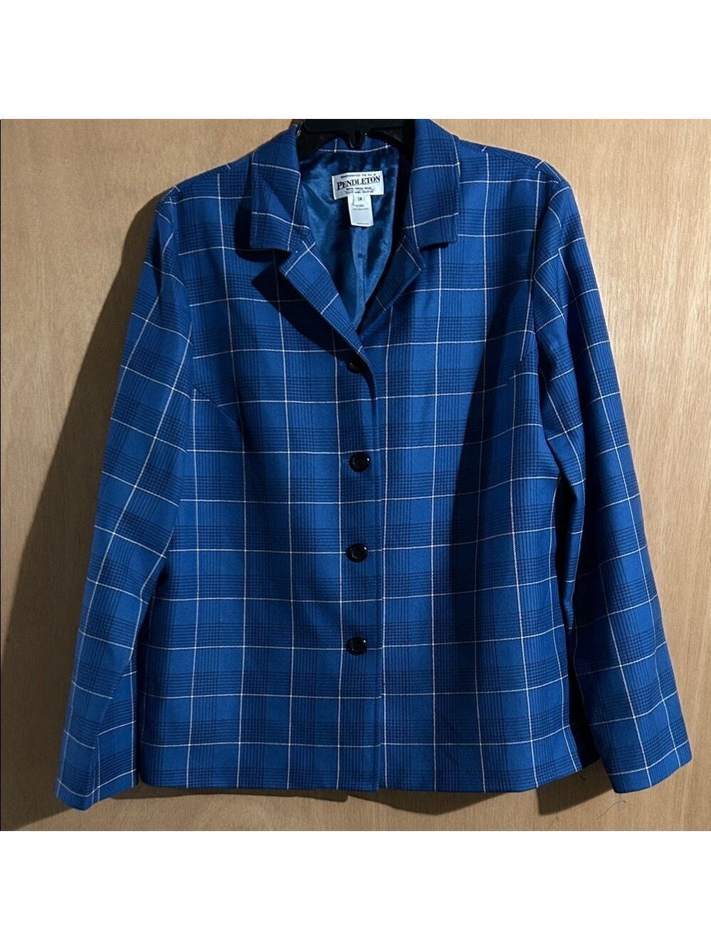 Pendleton Women's Blue Checkered Blazer